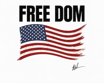 Bandera estadounidense vintage PNG: Diseño de camiseta con la bandera de la libertad patriótica (descarga digital)