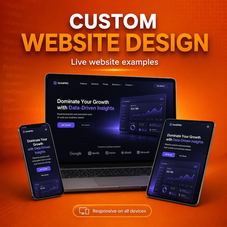 Custom Website Development Service | Responsive Website Design | WordPress Website Development | SEO Optimized Business Website | Website Redesign.
Custom website development service featuring responsive website design, WordPress development, website redesign, SEO optimization, mobile-friendly layouts, and business website solutions.