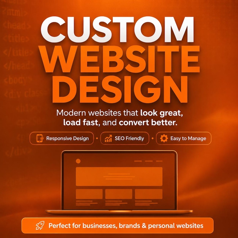 Custom Website Development Service | Responsive Website Design | WordPress Website Development | SEO Optimized Business Website | Website Redesign.
Custom website development service featuring responsive website design, WordPress development, website redesign, SEO optimization, mobile-friendly layouts, and business website solutions.