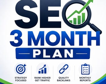 SEO 3 Month Plan | Website SEO Optimization Service | Rank Higher on Google | Increase Traffic & Backlinks Strategy