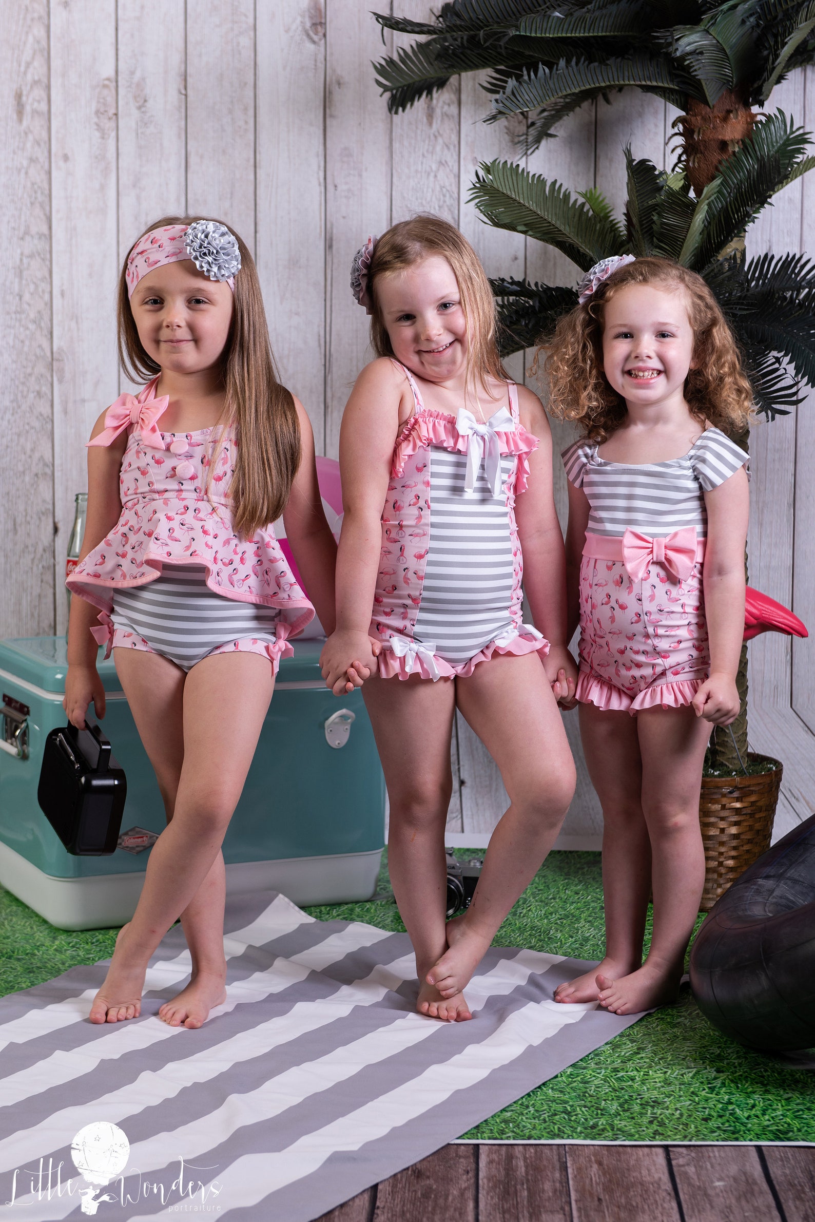 Ruffled Boyshort Swimsuit in Flamingo Size 12/18 months 12 Etsy