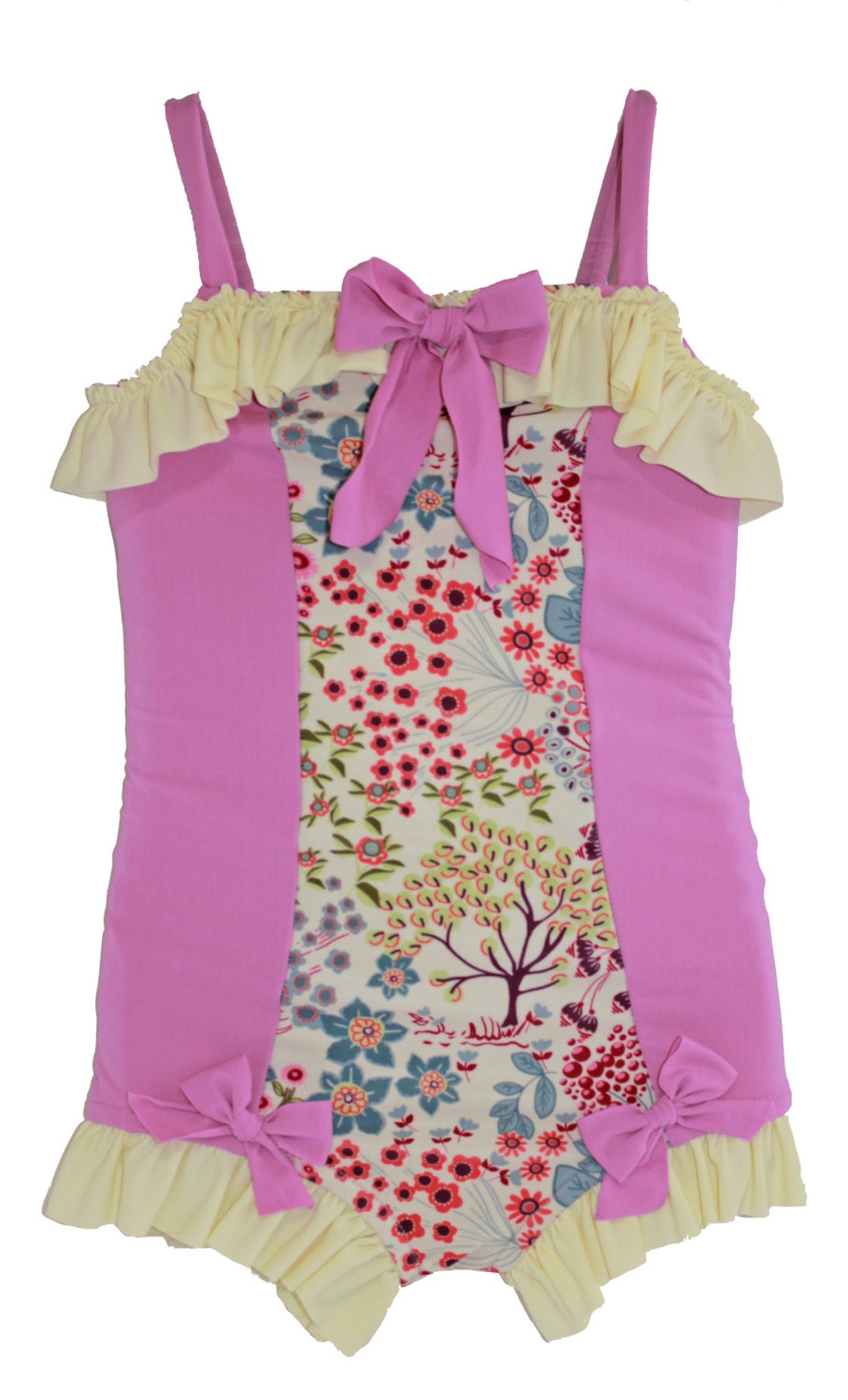 Sale Ruffled Boyshort Swimsuit in Summer Flowers size 2 6 Etsy