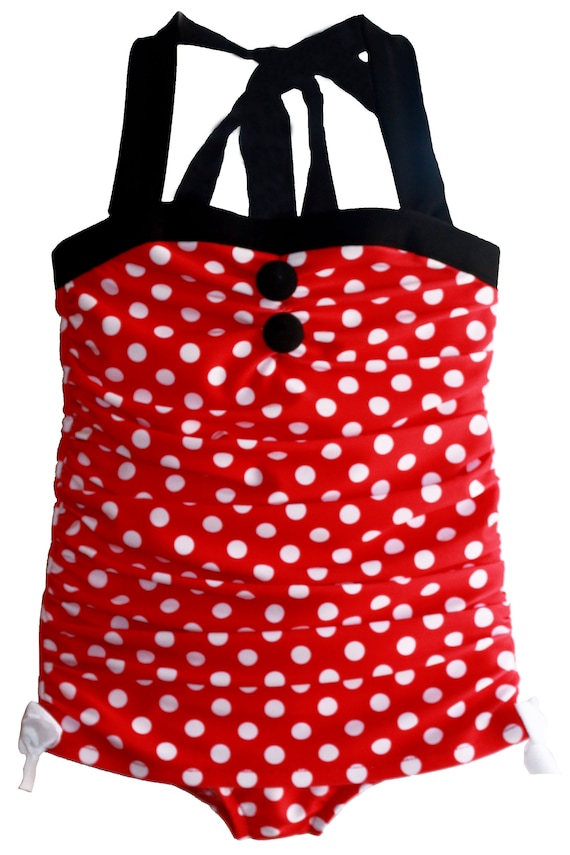 Retro Ruched Swimsuit in Minnie size 12/18 Months 12 - Etsy Retro Ruched Swimsuit in Minnie size 12/18 Months 12 - Etsy