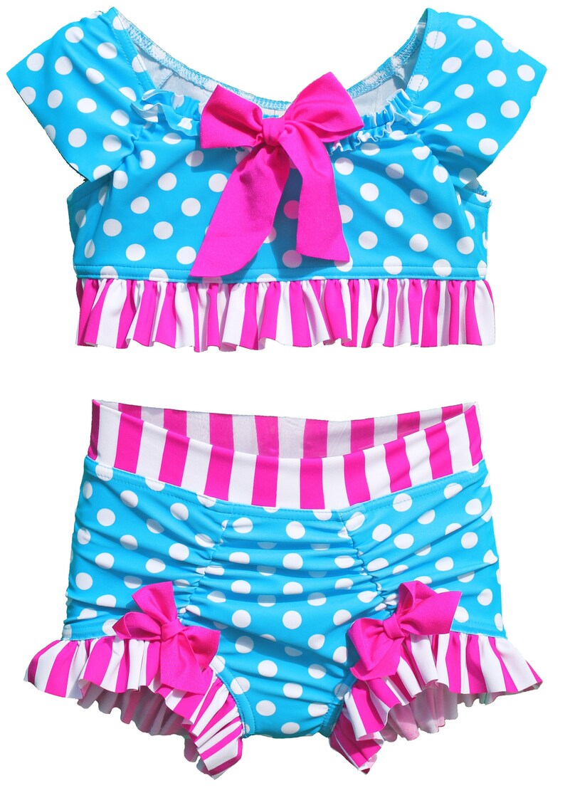 Crop Top High Waisted Bikini in Bubblegum 2020 Collection Etsy