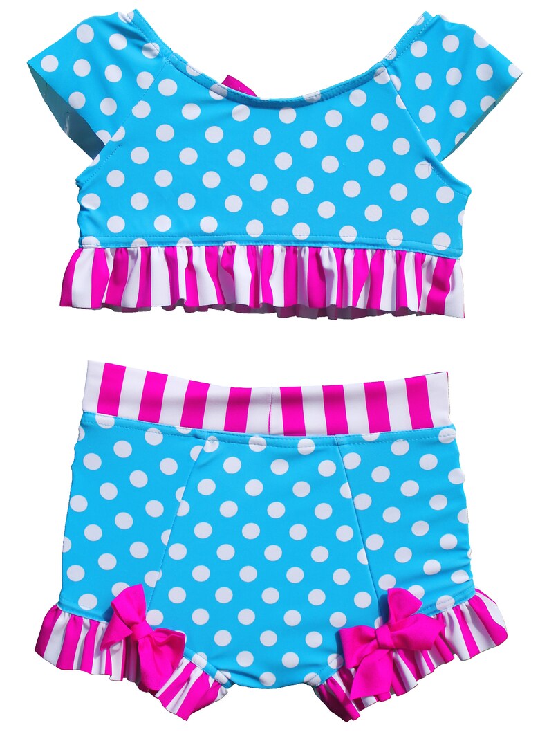 Crop Top High Waisted Bikini in Bubblegum 2020 Collection Etsy