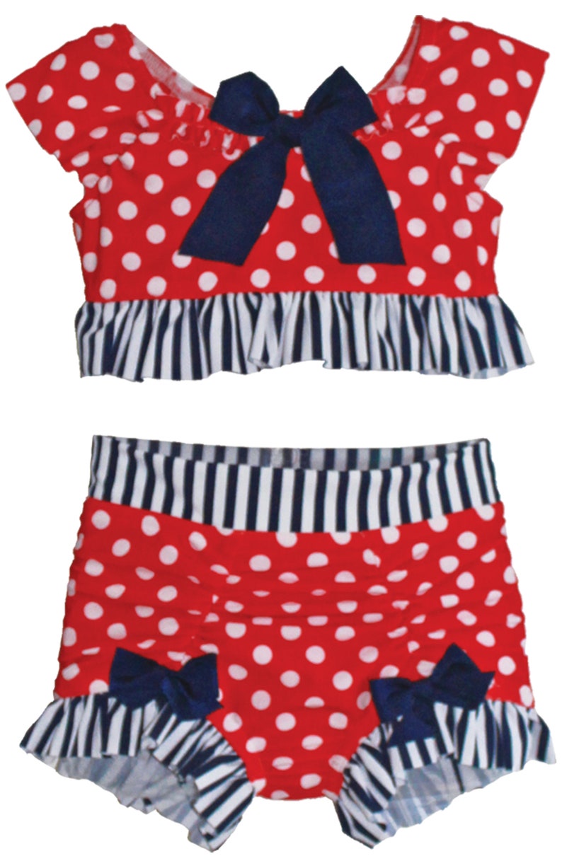 Crop Top High Waisted Bikini in Independence 2020 Collection Etsy