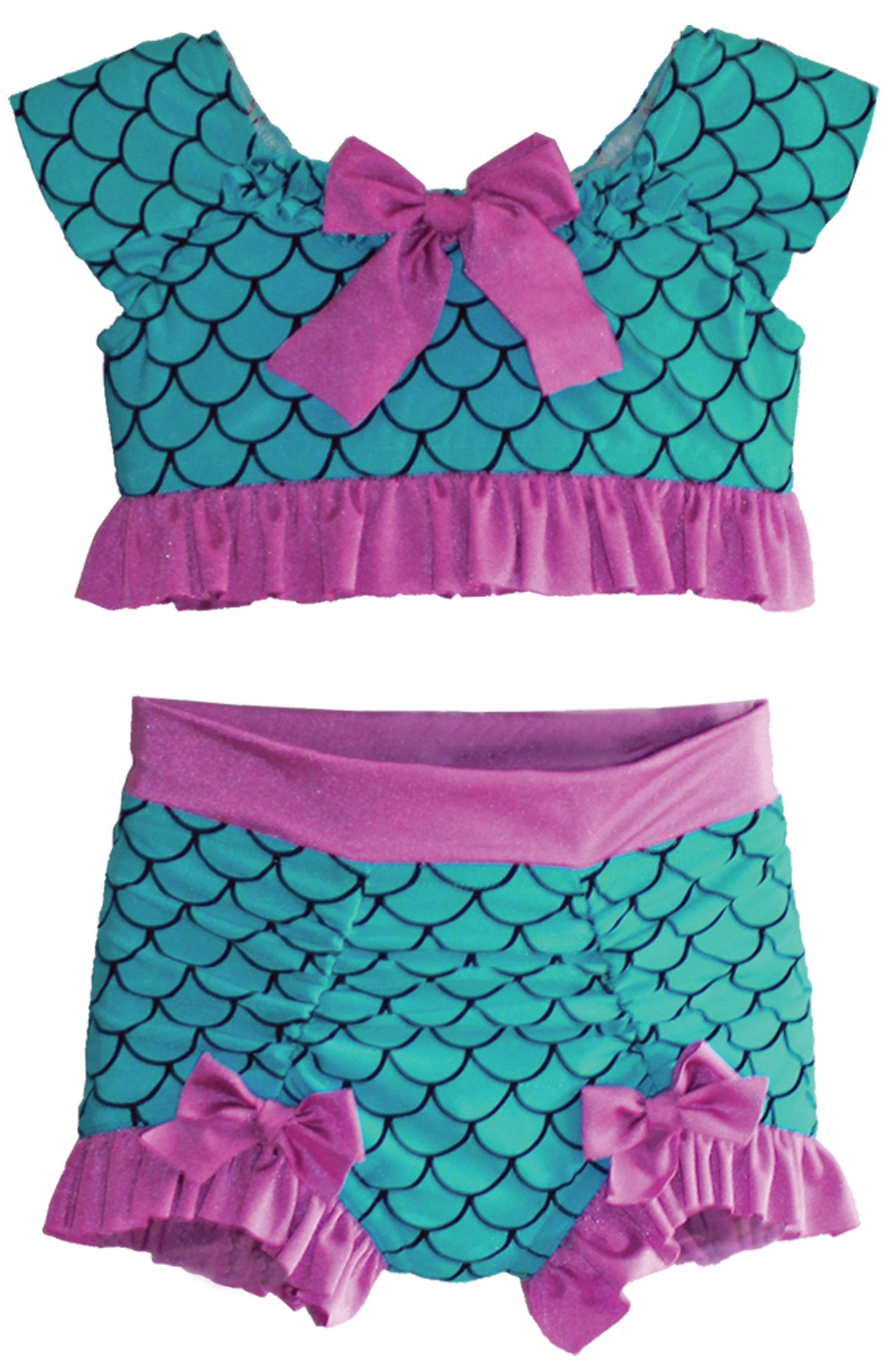 Crop Top High Waisted Bikini in Mystic Mermaid 2020 Etsy