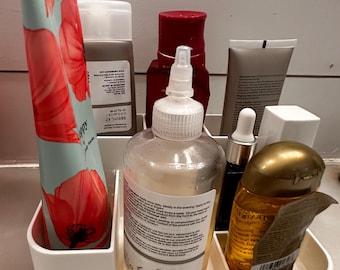 Modern Makeup Organizer – Vanity Countertop Storage for Brushes, Skincare, Cosmetics – Minimalist Bathroom Organizer