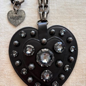LANVIN  black leather pendant