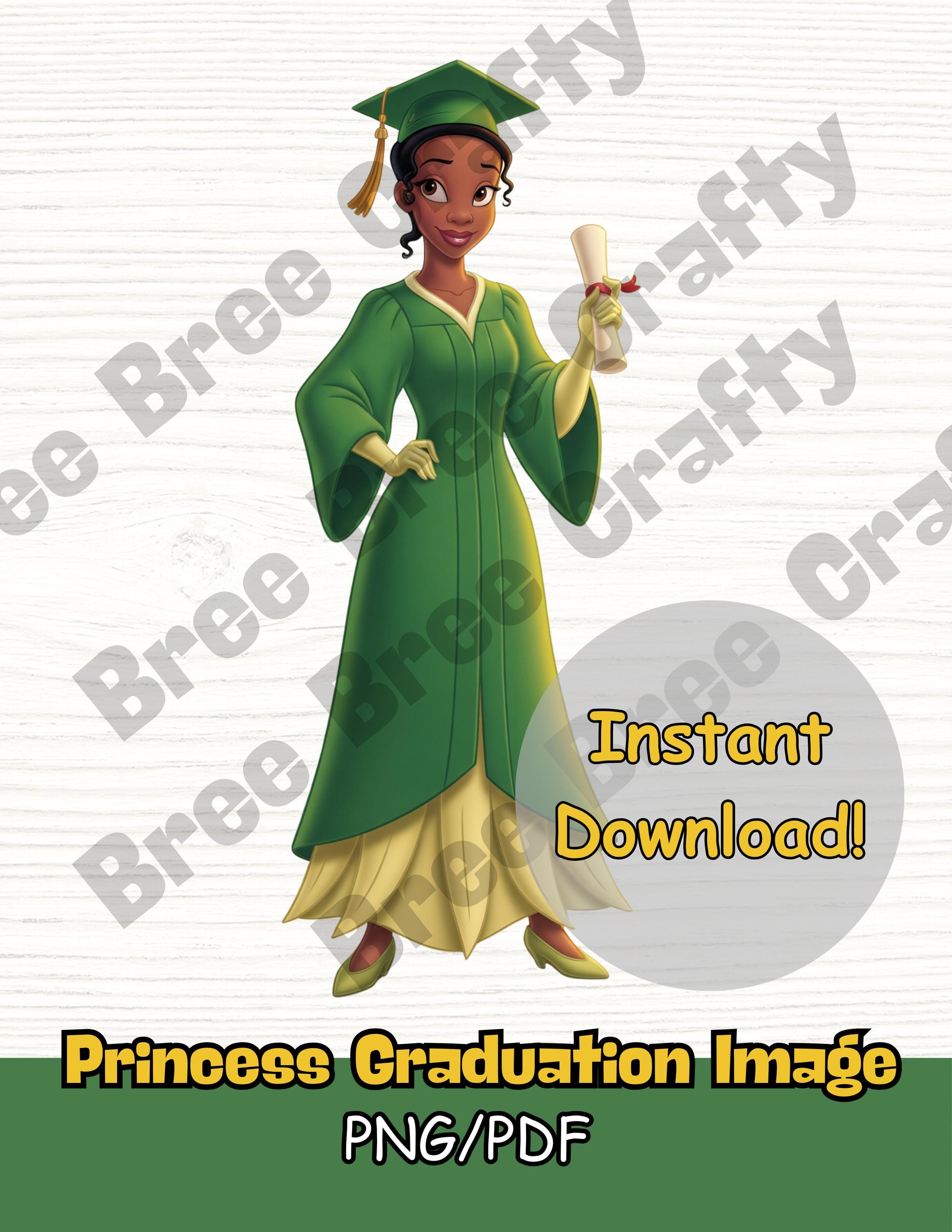 Princees Grad Black Princess Graduation Girl PNG, Class of 2026 Senior Clipart ...