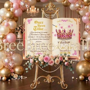 Personalized MADE TO ORDER Once Upon a Time Baby Shower Welcome Sign |Digital File