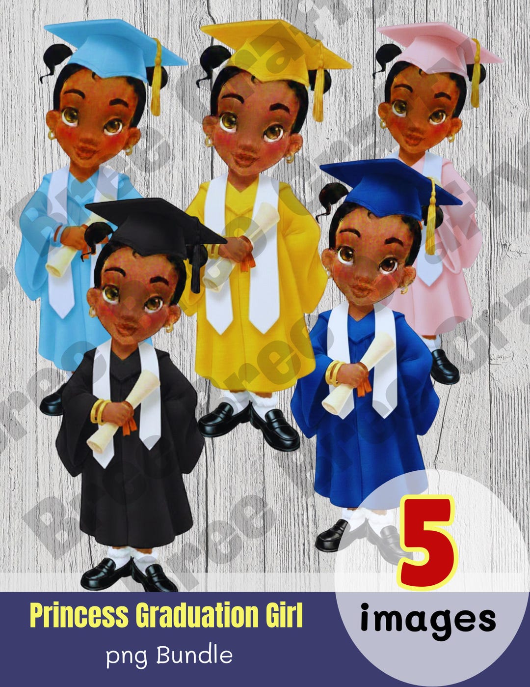 Princees Grad Princess Graduation Girl PNG Bundle (instant Download) - Etsy