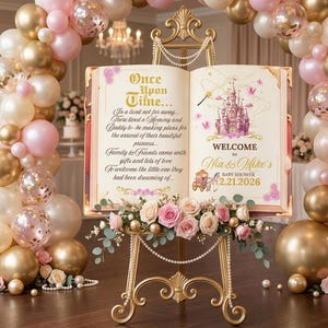 Personalized MADE TO ORDER Once Upon a Time Baby Shower Welcome Sign |Digital File