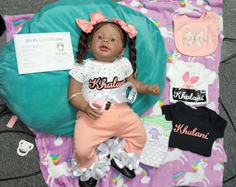 African American/Biracial Reborn Doll with small BOX OPENING