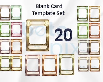 Blank TCG Trading Card Template | Transparent Background | PNG File Set of 20
