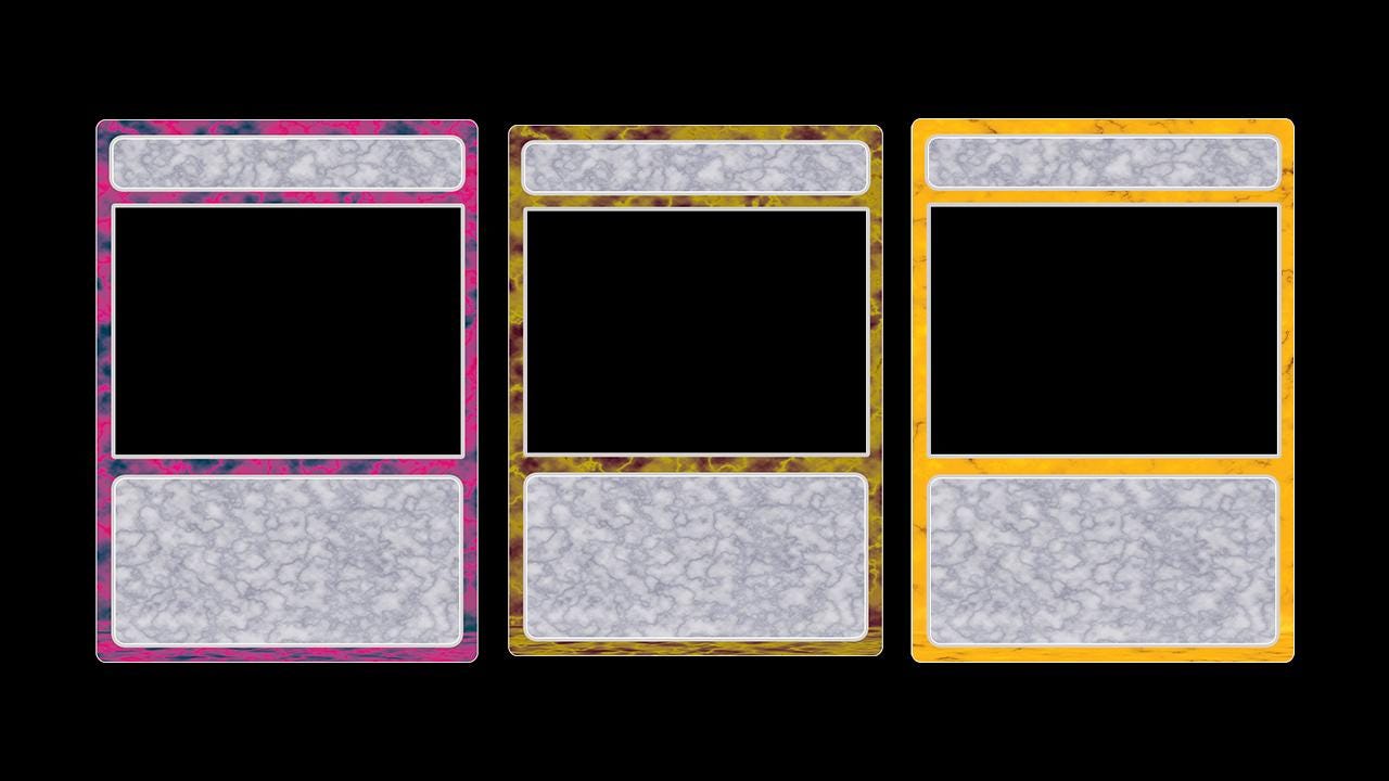 Blank TCG Trading Card Template Transparent Background Png File Set of 15 -  Etsy