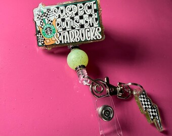 Starbucks - badge reel with charm