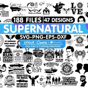 Ensemble SVG surnaturel : Sam et Dean Winchester, prêt pour la Cricut (téléchargement instantané)