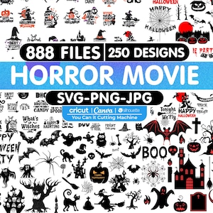 Mega Horror Movie SVG Bundle, Horror Characters SVG, Spooky Halloween Clipart, Scary Movie, Cricut Silhouette Cut Files,Horror Friends SVG