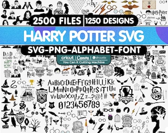 Paquete SVG de la película Wizard Mega / Paquete SVG de la película Mega, 2500 archivos, 1250 diseños + alfabeto y fuente, Cricut, Silhouette, SVG, descarga instantánea