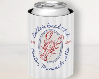 Küstenbraut Dosenkühler | Angepasstes altes Geld Bachelorette Geschenk | Last Toast On The Coast Dosenhülle | Buntes Strandbach Gastgeschenk
