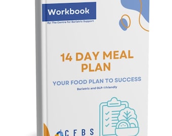 14-Day Bariatric & GLP-1 Meal Plan Workbook | Printable Weight Loss Planner PDF