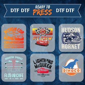 Lightning McQueen DTF Transfer Bundle, Cars Mcqueen and Friends Dtf Transfer, Disney Cars Ready To Press, Gift For Cars, Ready To Iron Press