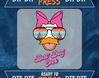 Disney Daisy Duck Best Day Ever DTF Transfer Bundle: Magic Kingdom Ready To Press