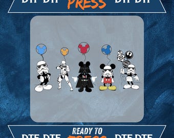 Star Wars DTF-överföring: Stormtrooper Mickey Squad, klar för tryckning