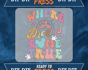 Rainbow Castle 'Where Dreams Come True' DTF Transfer