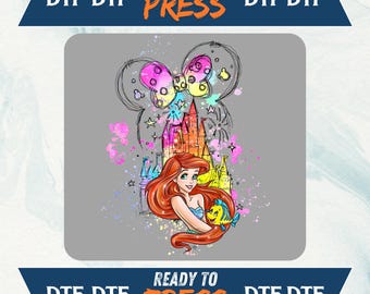 Ariel Mermaid DTF Transfer: Unter dem Meer Shirt Design