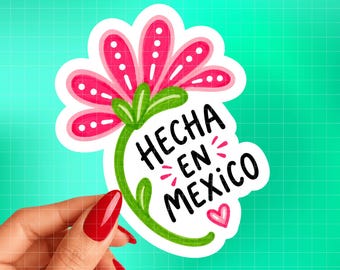 Hecha En Mexico Sticker | Mexican Pride Decal | Latina Gift | Mexican American Sticker | Hispanic Heritage Sticker