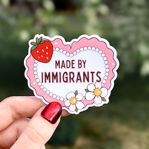 Pro Immigrant Vinyl Sticker: Bilingual Latinx Pride Decal