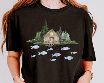 Comfort Colors Homeschool Cottage & Fish Pun T-Shirt - Long Sleeve, Youth Sizes