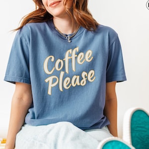 Comfort Colors Coffee Lover T-Shirt, Retro Coffee Shirt, Gift for Coffee Enthusiast, Barista Shirt, Coffee Sweatshirt, Long Sleeve Shirt