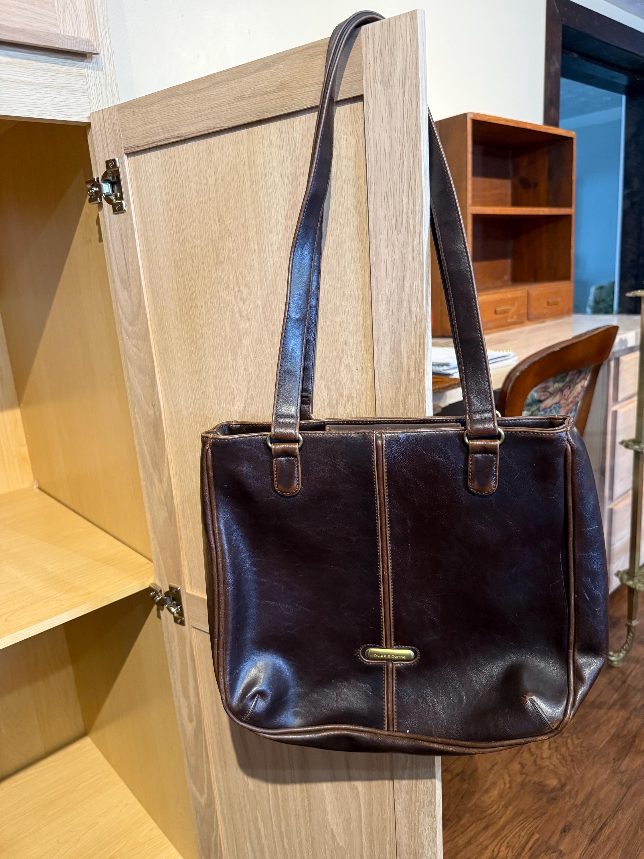 Vintage Brown Leather Liz Claiborne Handbag