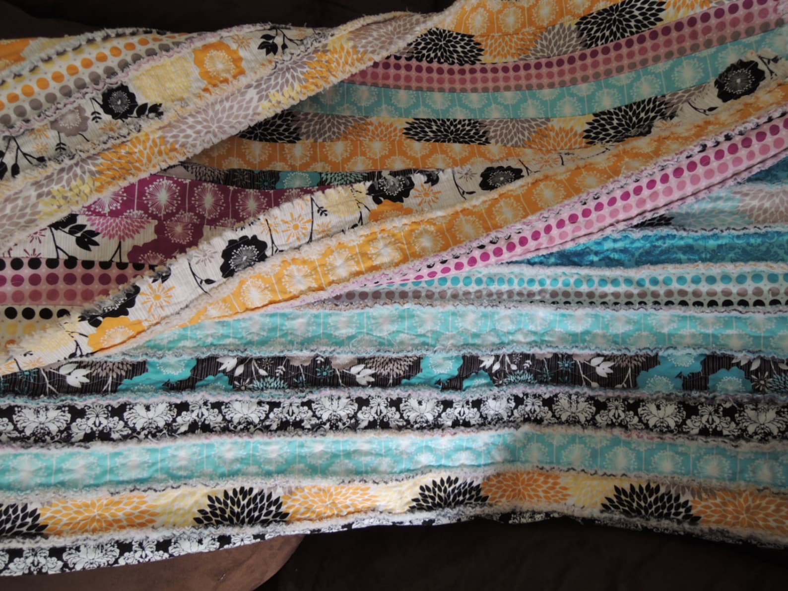 Jelly Roll Rag Quilt 2 Pattern Tutorial Easy to Make Pdf Etsy