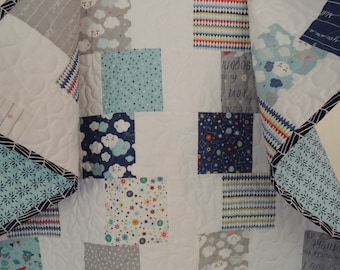 Super Simple Block Tower Stellar Baby Quilt Pattern Tutorial, pdf, with photos, Make with Charm Packs