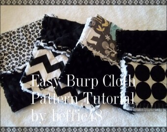 Burp Cloth Pattern,  Easy Rag Style, w photos, pdf