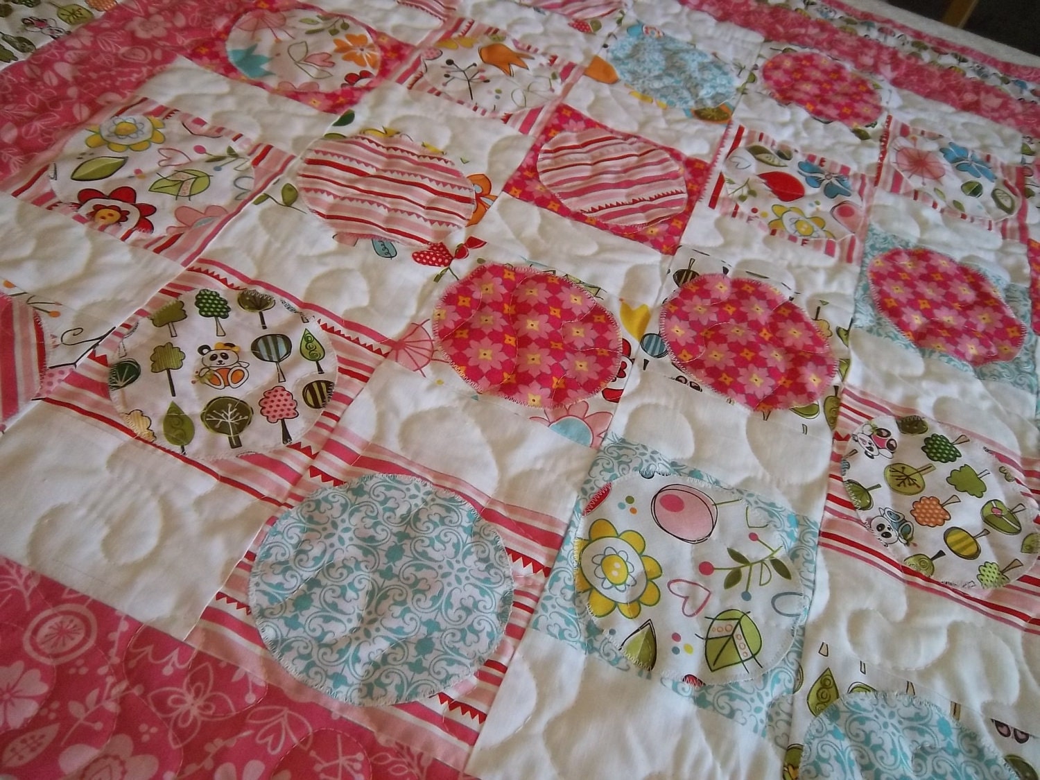 Circles and Squares Quilt Easy Pattern Tutorial pdf Etsy