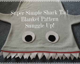 Shark Deken Tas Patroon en Tutorial, pdf, Instant Download, Lekker liggen