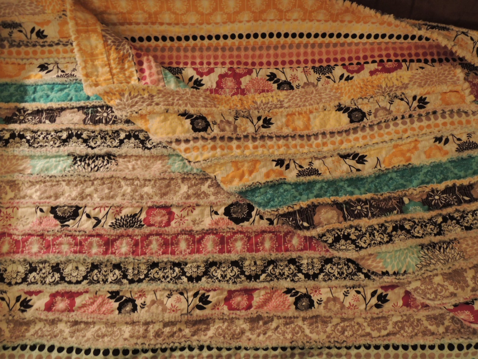 Jelly Roll Rag Quilt 2 Pattern Tutorial Easy to Make Pdf Etsy