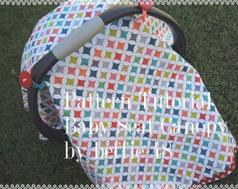 PATTERN, Super Simple Baby Seat Canopy Sewing tutorial, w Photos, pdf