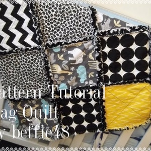 Rag Quilt Pattern Tutorial, Easy to make with photos image 1