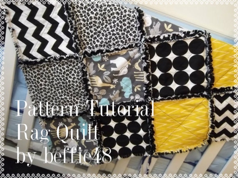 Rag Quilt Pattern Tutorial, Easy to make with photos image 1