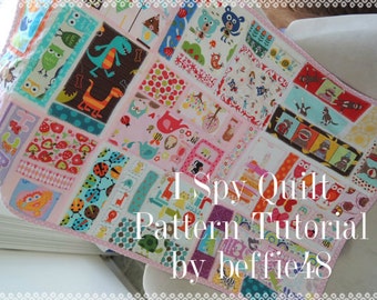 I Spy Baby Quilt Pattern Tutorial with Photos, pdf, Instant Download