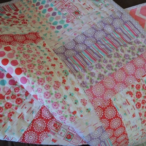 Super Simple Jelly Roll Lovey Dovey Baby Quilt Pattern Tutorial image 3