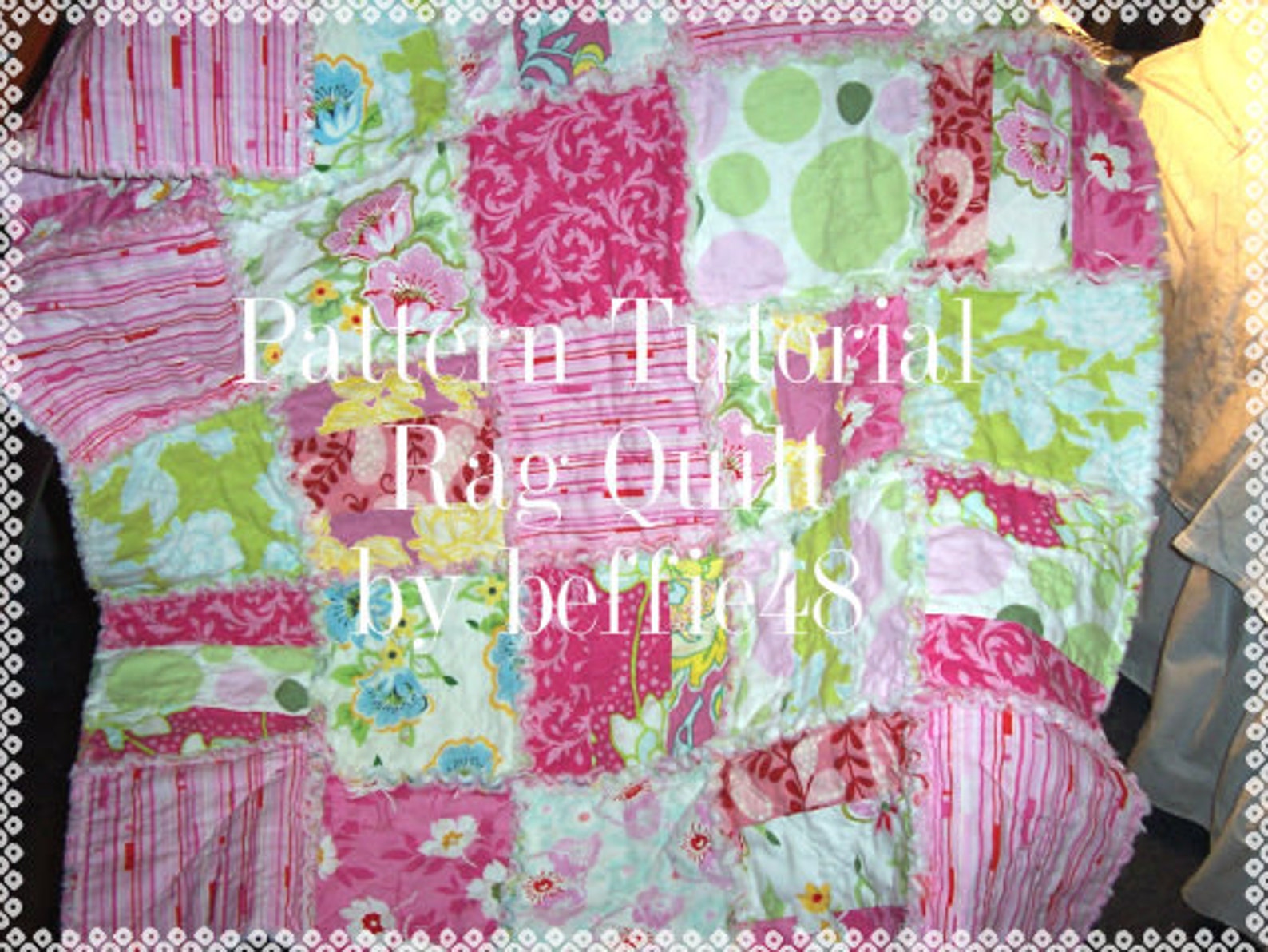 Easy Rag Quilt Pattern Tutorial Easy With Photos Pdf File Etsy