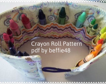PATTERN, Kids Crayon Holder,Tutorial Pattern, pdf file w photos