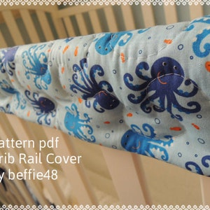 PATTERN, Super Simple Rail Top Cover, Hook and Loop fastened style, Pattern Tutorial pdf. Instant download